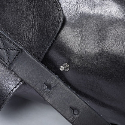 Kleiner schwarzer Lederrucksack | BODO