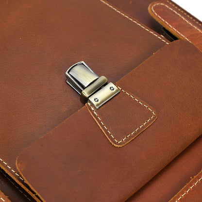 Leder-Rucksack mit umklappbarer Rückseite | GIRONA