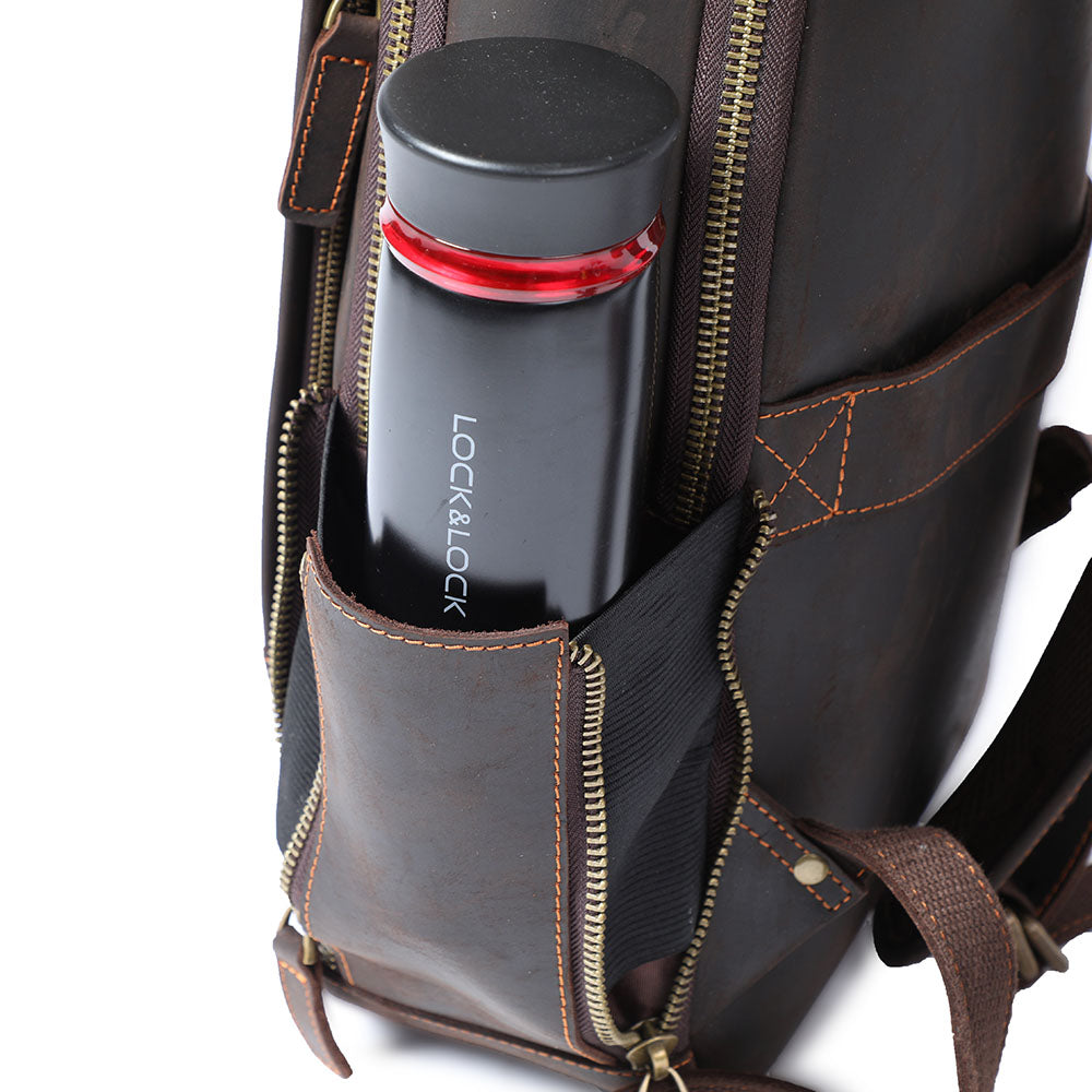 Leder-Laptop-Rucksack | LARVIK