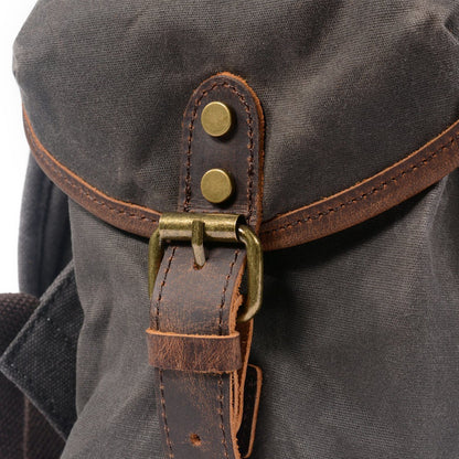 Canvas-Rucksack aus Leder | SALZBURG