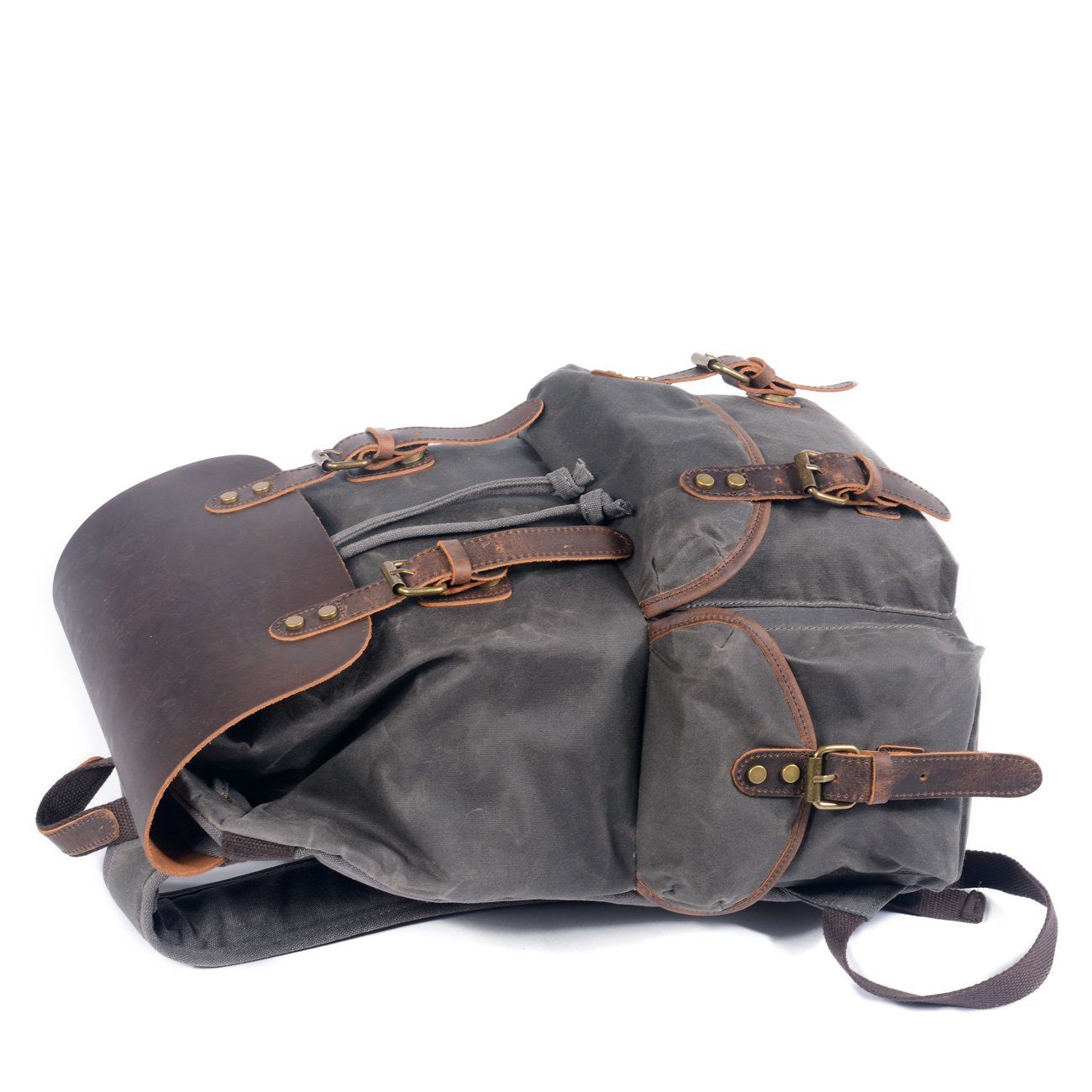 Canvas-Rucksack aus Leder | SALZBURG