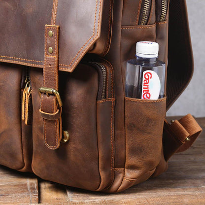 Brauner Lederrucksack | BIEFELD