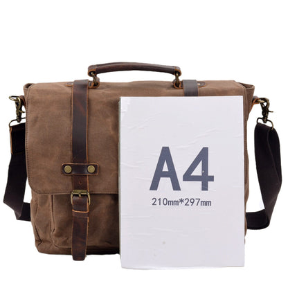 Messenger-Tasche aus Canvas und Leder | BRUGES