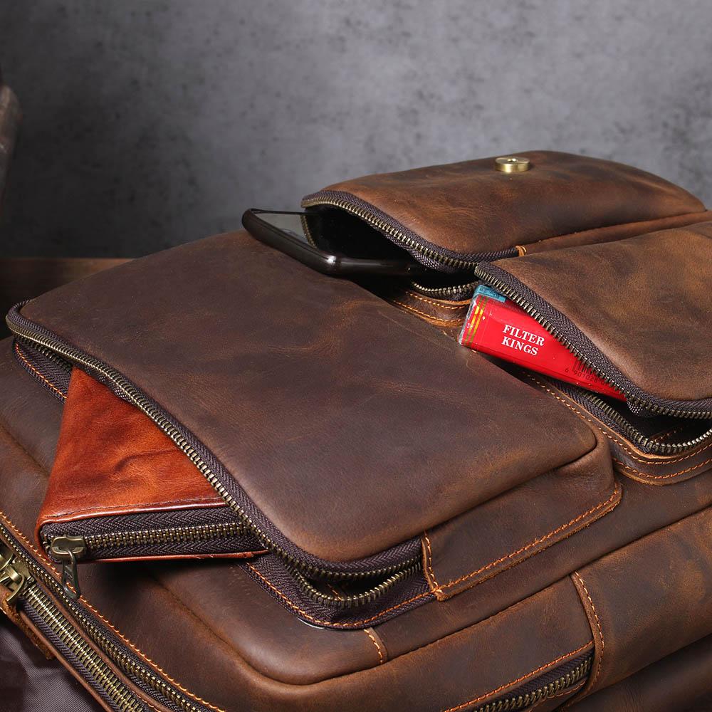 Brauner Lederrucksack | BIEFELD