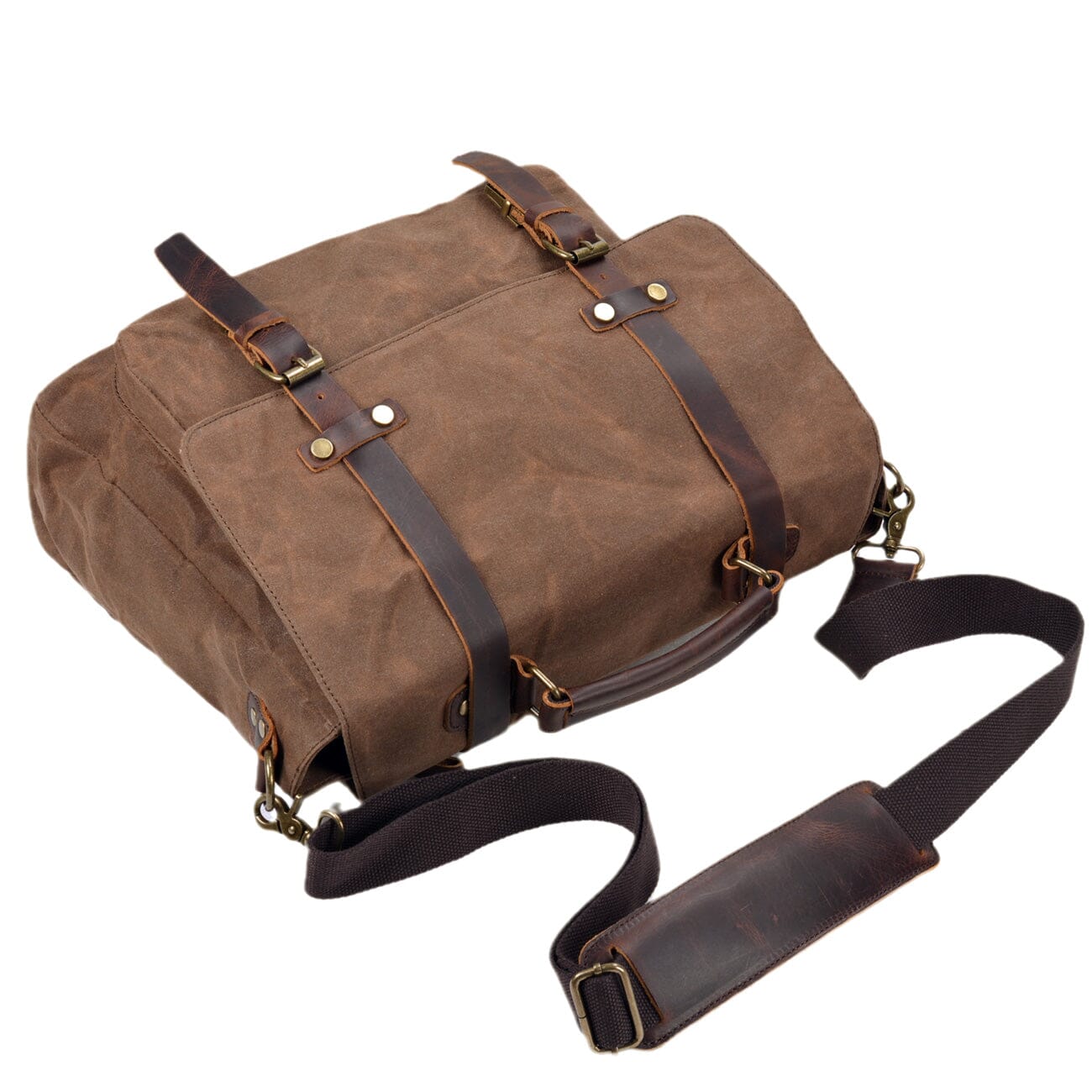 Messenger-Tasche aus Canvas und Leder | BRUGES