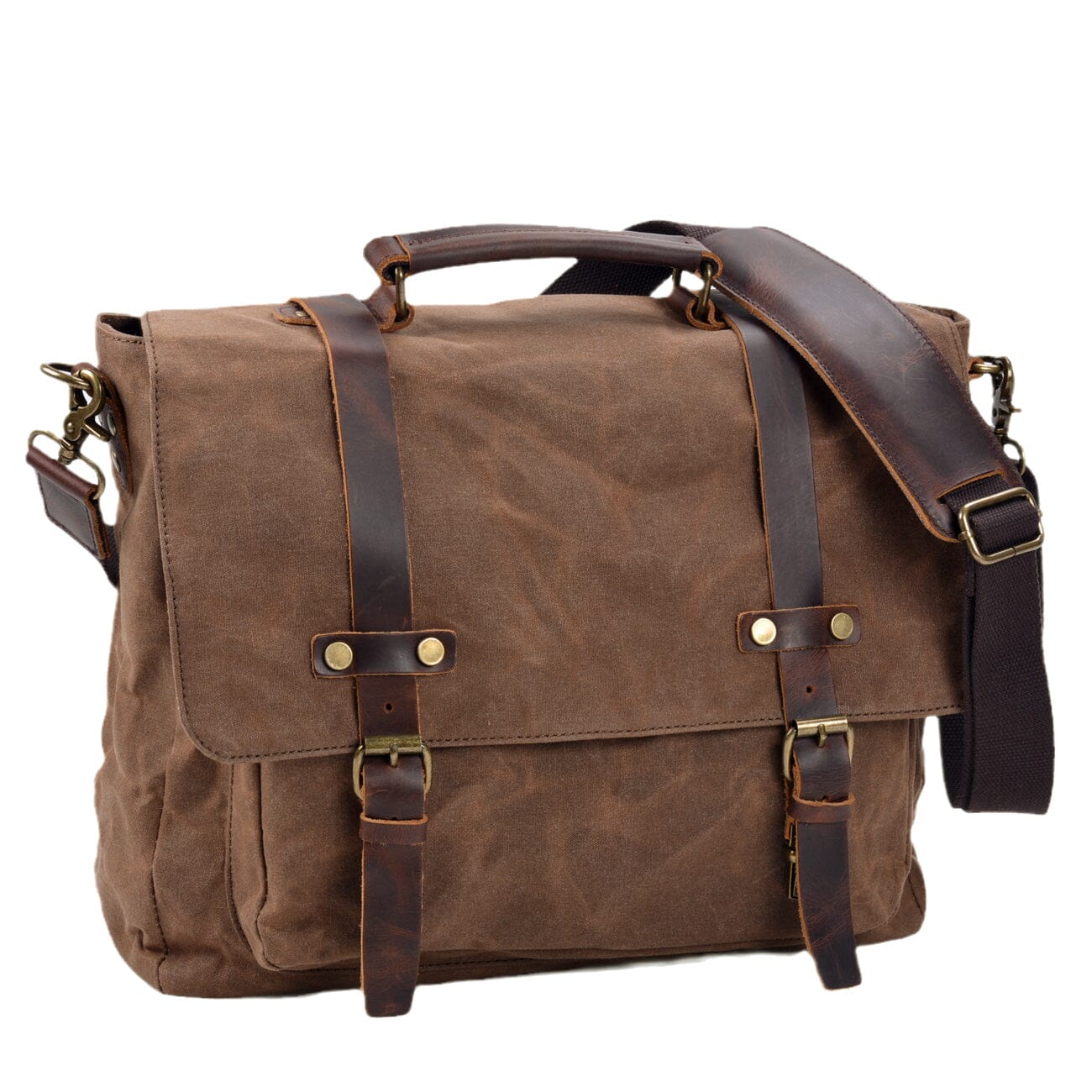 Messenger-Tasche aus Canvas und Leder | BRUGES