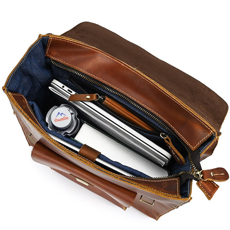 Leder-Rucksack mit umklappbarer Rückseite | GIRONA